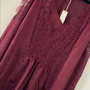 Nwt Lovestitch Kaylee Satin Blouse Xl 